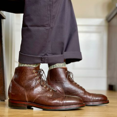 Grant Stone Garrison Boot in C.F. Stead Crimson Kudu