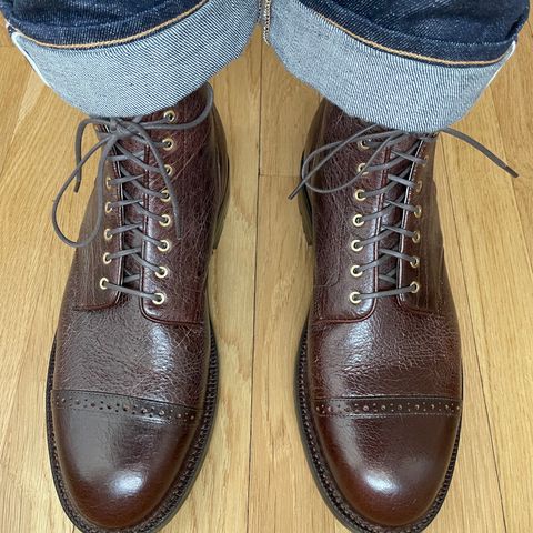 Grant Stone Garrison Boot in C.F. Stead Crimson Classic Kudu