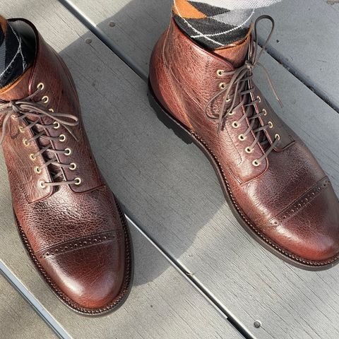 View photo of Grant Stone Garrison Boot in C.F. Stead Crimson Classic Kudu