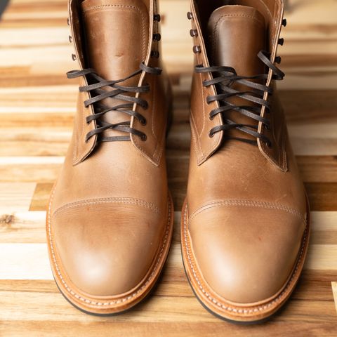 View photo of Oak Street Bootmakers Lakeshore Boot in Horween Natural Chromexcel