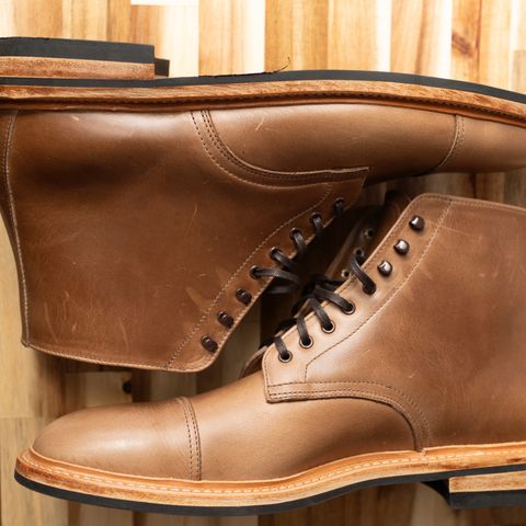 View photo of Oak Street Bootmakers Lakeshore Boot in Horween Natural Chromexcel