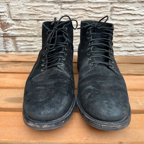 View photo of Viberg Service Boot in Camel Black Waxed Roughout