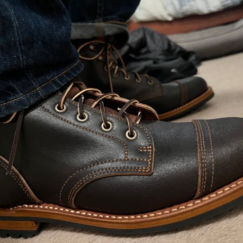 Truman Cap Toe Boot in Horween Java Waxed Flesh