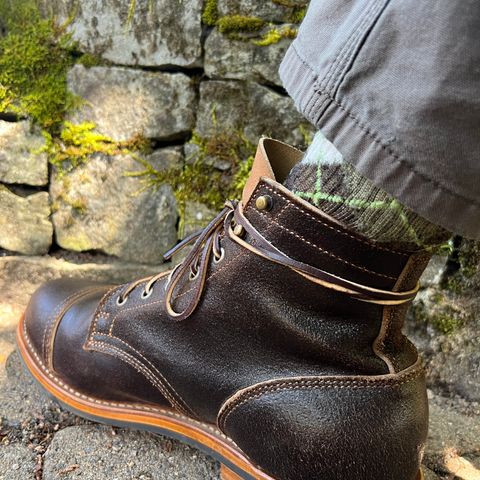 Truman Cap Toe Boot in Horween Java Waxed Flesh