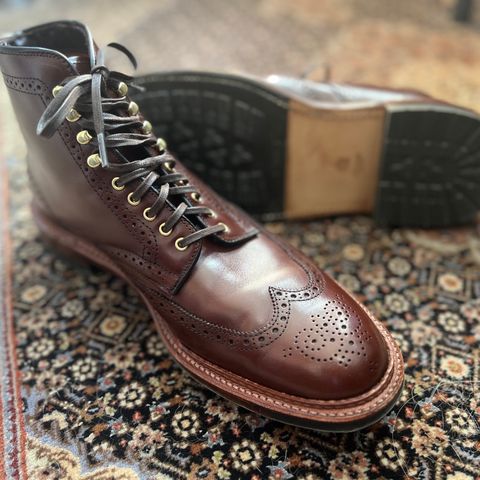 Alden Wingtip Boot in Madison Brown Calfskin