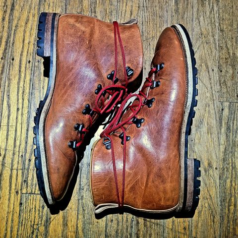 View photo of Viberg Hiker in Horween Natural Dublin