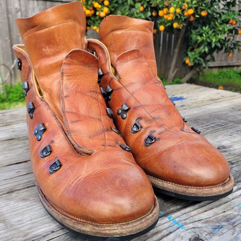 View photo of Viberg Hiker in Horween Natural Dublin