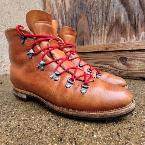 View photo of Viberg Hiker in Horween Natural Dublin