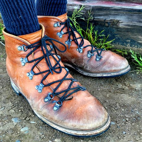 View photo of Viberg Hiker in Horween Natural Dublin