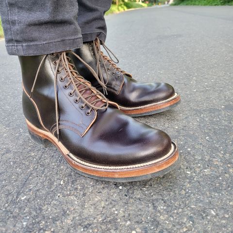 View photo of Viberg Service Boot in Horween Brown Waxed Flesh