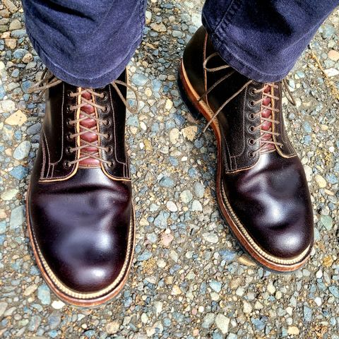 View photo of Viberg Service Boot in Horween Brown Waxed Flesh