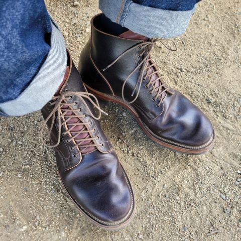 View photo of Viberg Service Boot in Horween Brown Waxed Flesh