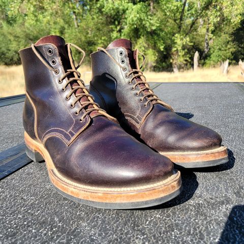 View photo of Viberg Service Boot in Horween Brown Waxed Flesh