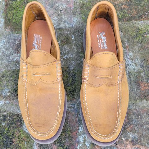 View photo of Russell Moccasin Co. Penny Loafer in Pecos Gaucho Chamois