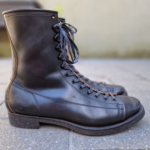 Clinch Gary Boots in Black Overdyed Horsebutt