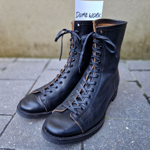 Clinch Gary Boots in Black Overdyed Horsebutt