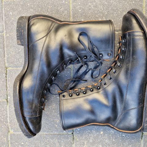 Clinch Gary Boots in Black Overdyed Horsebutt