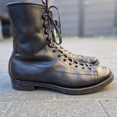 Clinch Gary Boots in Black Overdyed Horsebutt