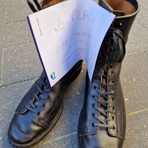 Clinch Gary Boots in Black Overdyed Horsebutt