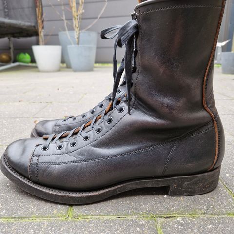 Clinch Gary Boots in Black Overdyed Horsebutt