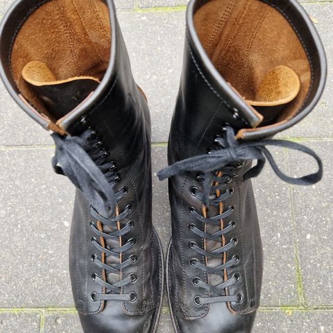 Clinch Gary Boots in Black Overdyed Horsebutt