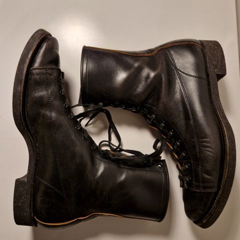 Clinch Gary Boots in Black Overdyed Horsebutt