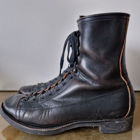 Clinch Gary Boots in Black Overdyed Horsebutt
