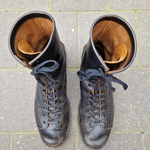 Clinch Gary Boots in Black Overdyed Horsebutt