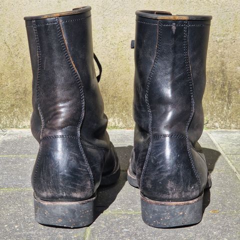 Clinch Gary Boots in Black Overdyed Horsebutt