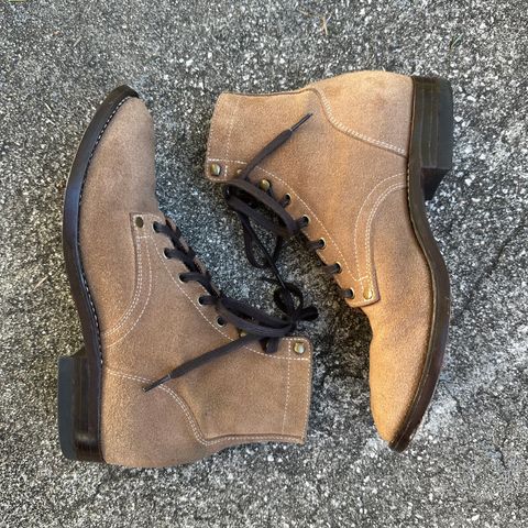 CopperyFoil Service Boot in Horween Marine Field Roughout