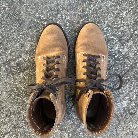 CopperyFoil Service Boot in Horween Marine Field Roughout