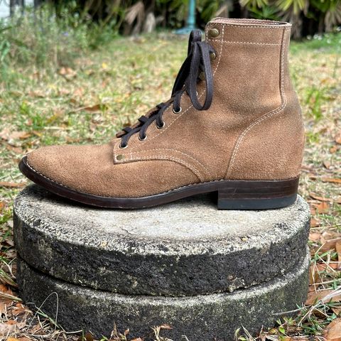 CopperyFoil Service Boot in Horween Marine Field Roughout