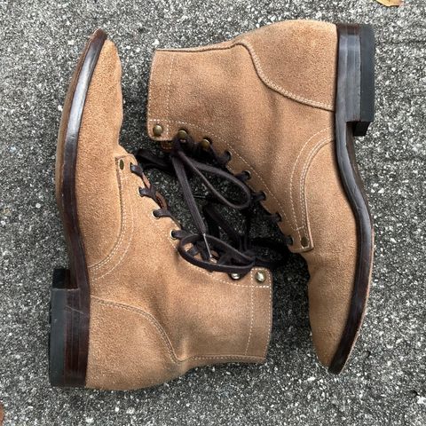 CopperyFoil Service Boot in Horween Marine Field Roughout