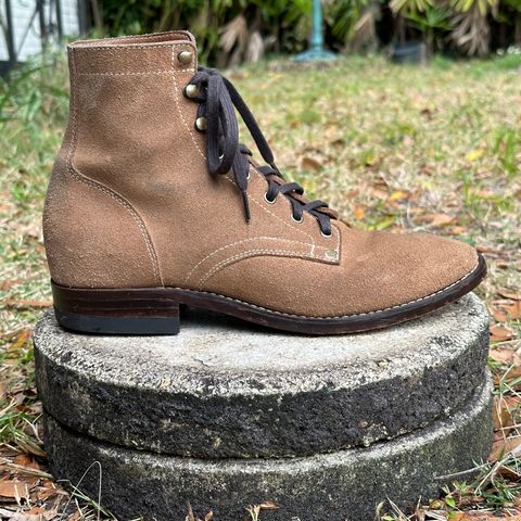 CopperyFoil Service Boot in Horween Marine Field Roughout