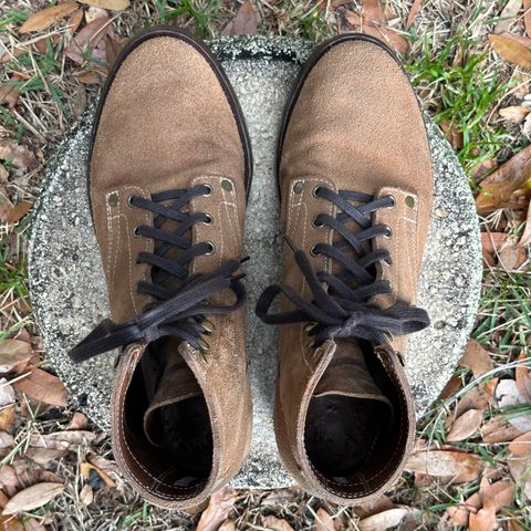 CopperyFoil Service Boot in Horween Marine Field Roughout