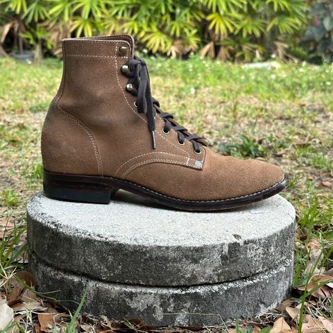 CopperyFoil Service Boot in Horween Marine Field Roughout