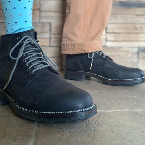 Viberg Service Boot in Maryam Noir Vitello Calf