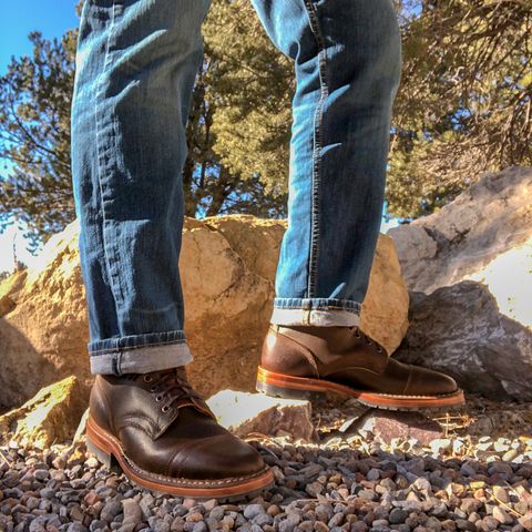 View photo of White's MP-Sherman Toe Cap in Horween Cinnamon Waxed Flesh