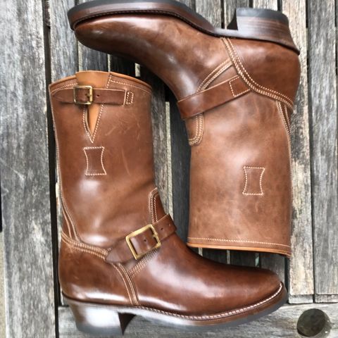 Clinch Engineer Boots 11-Inch Height in Natural Horsebutt