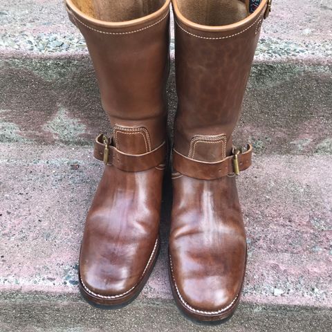 Clinch Engineer Boots 11-Inch Height in Natural Horsebutt