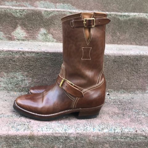 Clinch Engineer Boots 11-Inch Height in Natural Horsebutt