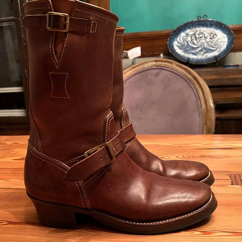 Clinch Engineer Boots 11-Inch Height in Natural Horsebutt