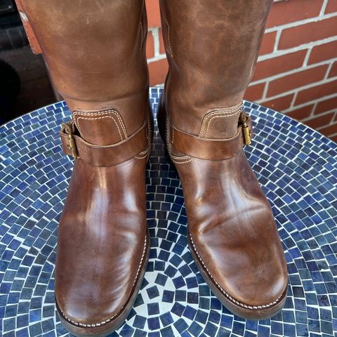 Clinch Engineer Boots 11-Inch Height in Natural Horsebutt