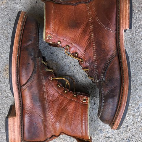 Thorogood Unlisted Model in Tobacco Gladiator Oil-Tanned