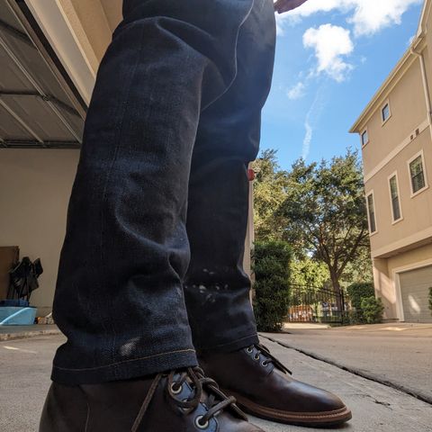 View photo of Grant Stone Diesel Boot in Horween Crimson Chromexcel