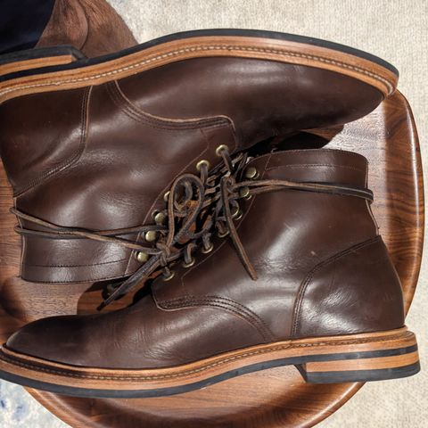 View photo of Grant Stone Diesel Boot in Horween Crimson Chromexcel