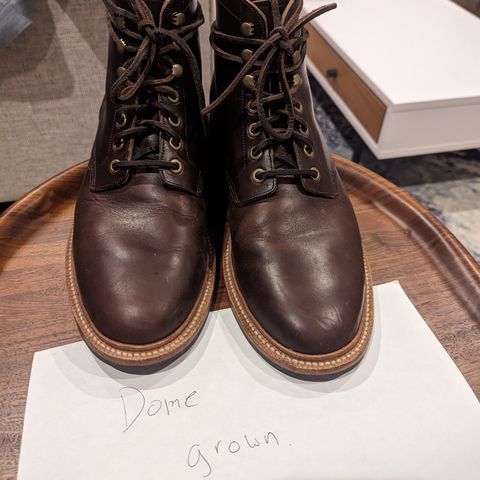 View photo of Grant Stone Diesel Boot in Horween Crimson Chromexcel