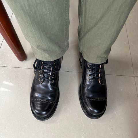 Flame Panda Service Boot in Conceria Cloe Black Horsebutt