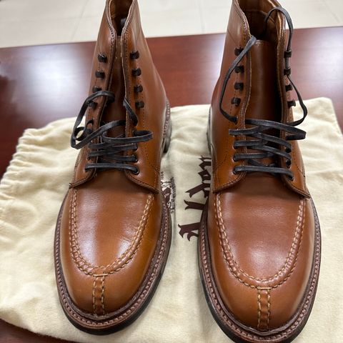 Alden Tanker Boot in Burnished Tan Calfskin
