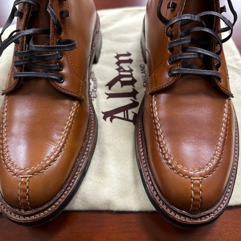 Alden Tanker Boot in Burnished Tan Calfskin
